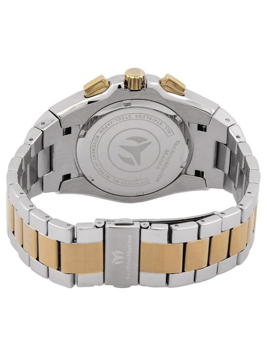 NWT Technomarine Manta Chronograph Quartz Gold Dial Men\'s Watch